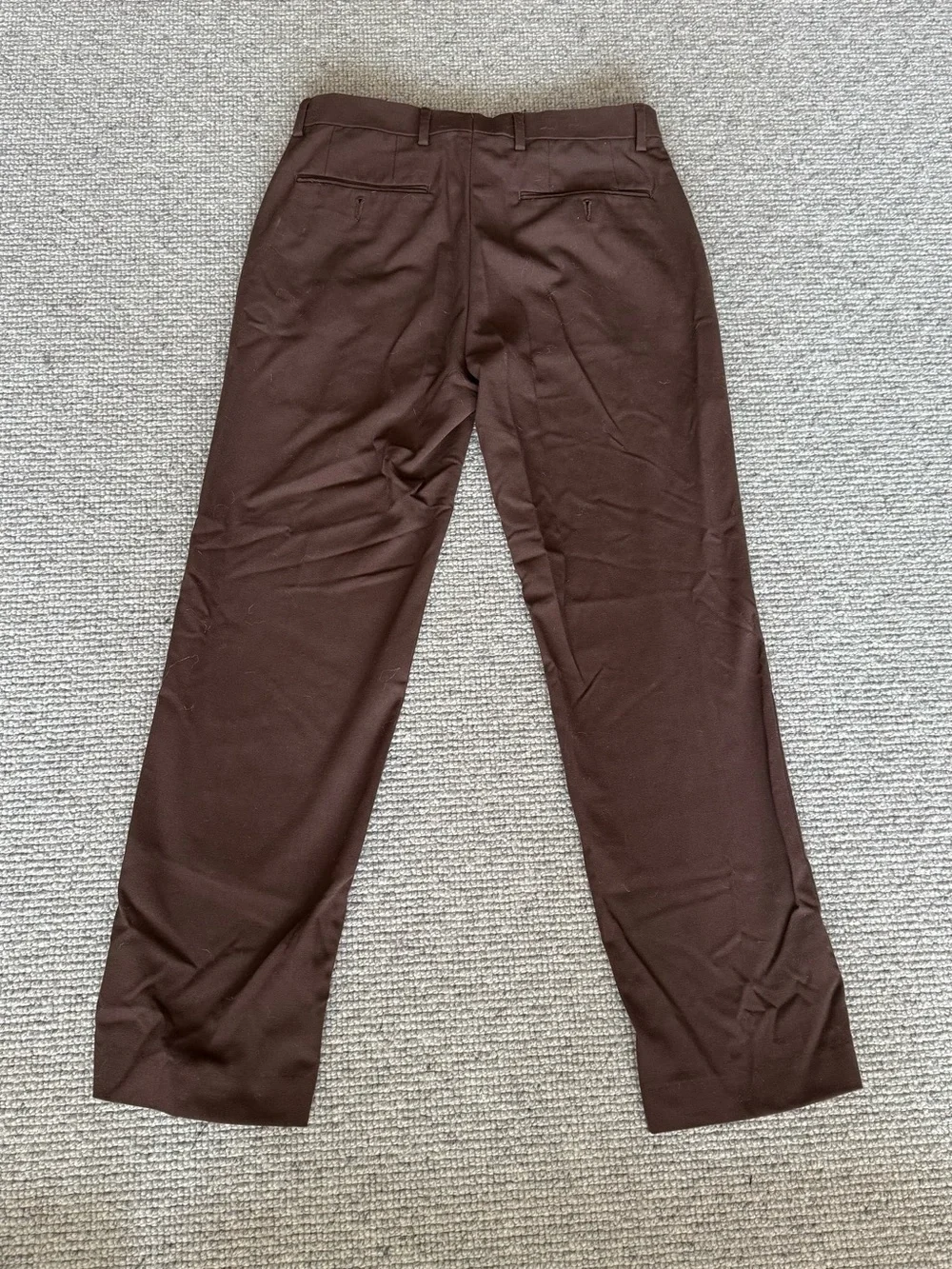 Calvin Klein Men's Slim Fit Solid Dress Pants Brown Work Slacks 30W x 30L